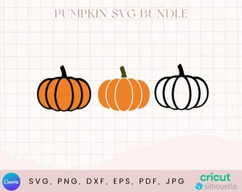 Bundle de vecteurs de cliparts citrouilles : graphiques d'automne (téléchargement numérique)