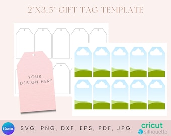 Modèles d'étiquettes cadeaux Canva : modèle vierge 2 x 3,5 pouces (téléchargement numérique)