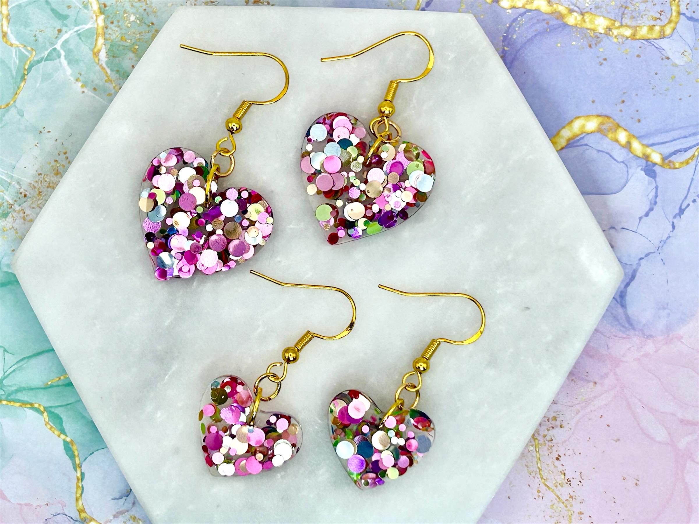 Orecchini Piccoli A Cuore In Argento 925 - Cristalli Rosa E Trasparenti - Confezione Regalo