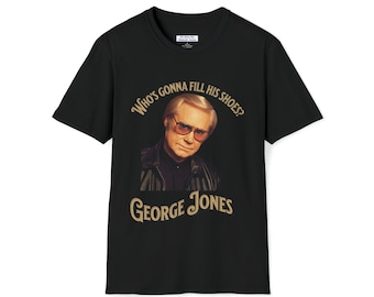 Jaren '50 jaren '60 jaren '70 country muziek, George Jones Tee Shirt, liefhebbers van country muziek, country muziek t-shirt, country donder, Tennessee Whiskey, outlaw