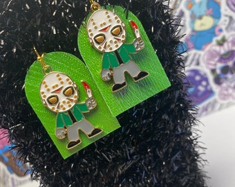 Jason Voorhees Earrings • jason earrings • horror earrings • halloween earrings • spooky season