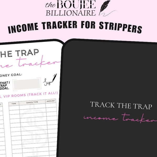 Track The Trap! Strippers Income Tracker Printable, Monthly Income Tracker, Daily Income and Expense tracker printable, A4, A5, US Letter