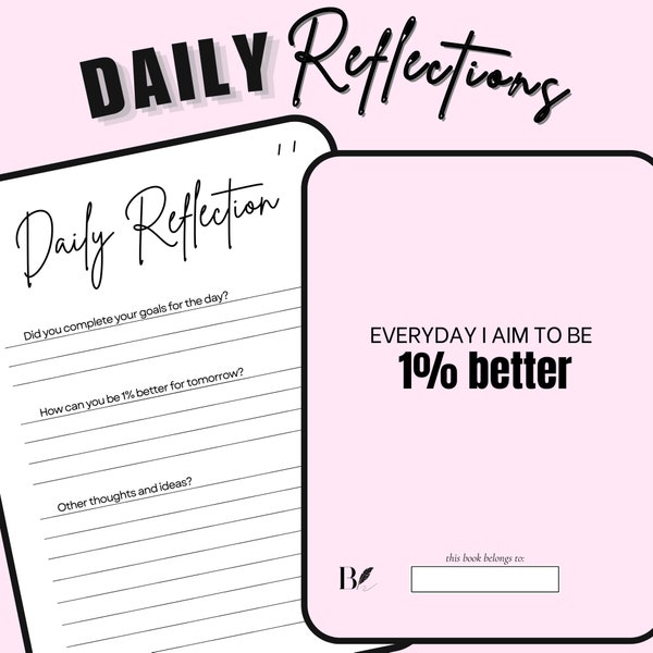 Digital Reflection Journal, Daily Practice, Instant Download, Morning & Evening Journal for Intentional Living, Goal Setting, Mindfulness