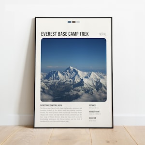 Everest Base Camp Trek  Print | Everest Base Camp Trek Poster | Everest Base Camp Trek Wall Art | Everest Base Camp Trek Hiking Print