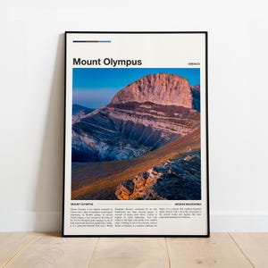Mount Olympus Poster: Modern Minimalist Wall Art, Available in Various Sizes