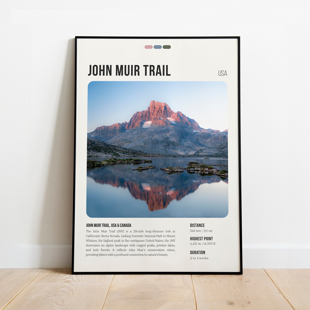 John Muir Trail Print | John Muir Trail Poster | John Muir Trail Wall ...