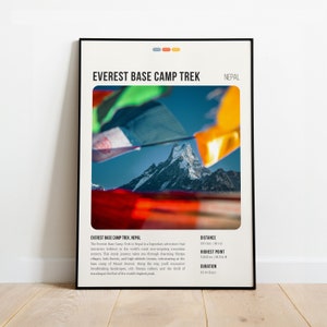 Everest Base Camp Trek  Print | Everest Base Camp Trek Poster | Everest Base Camp Trek Wall Art | Everest Base Camp Trek Hiking Print