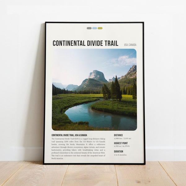 Continental Divide Trail Print | Continental Divide Trail Poster | Continental Divide Trail Wall Art | Continental Divide Trail Art Print