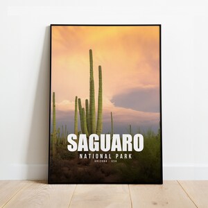Saguaro National Park Poster | Saguaro Nationalpark Poster | Saguaro Nationalpark Wand Kunst | Arizona Reise