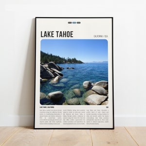 Lake Tahoe Print | Lake Tahoe Poster | Lake Tahoe Wall Art | Travel California