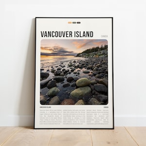 Impresión de la Isla de Vancouver / Póster de la Isla de Vancouver / Arte mural de la Isla de Vancouver / Viaje a la Isla de Vancouver
