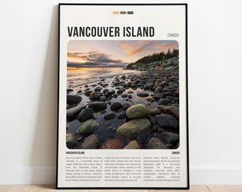 Impresión de la Isla de Vancouver / Póster de la Isla de Vancouver / Arte mural de la Isla de Vancouver / Viaje a la Isla de Vancouver