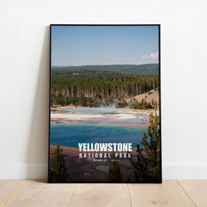 Yellowstone National Park Print | Yellowstone National Park Poster | Yellowstone National Park Wall Art | Yellowstone Poster Art Print