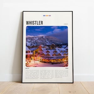 Whistler Print | Whistler Poster | Whistler Wall Art | Travel Whistler British Columbia
