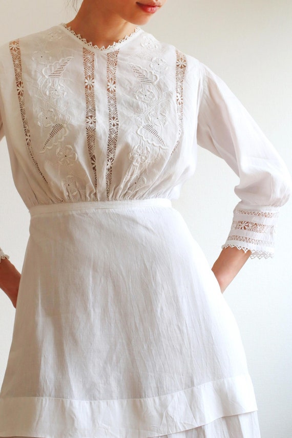 1900s Edwardian Linen Dress - Etsy