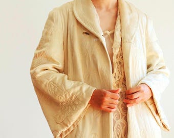 Vintage 1930s Quilted Silk Robe - Etsy