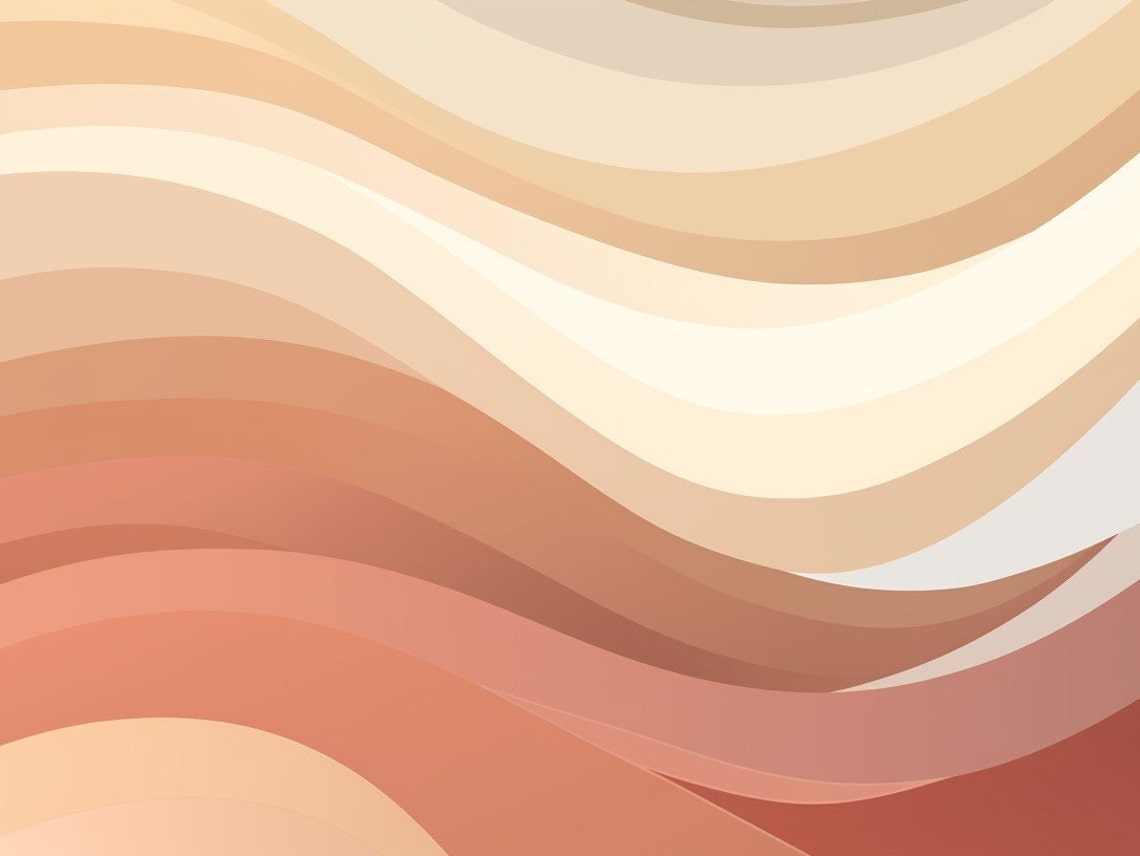 Boho Desktop Wallpaper | Simple Minimalist Background Beige Squiggly