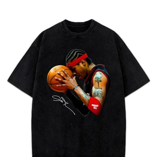 Allen Iverson The Answer Sixers 90's Basketball Vintage Streetwear Style T-Shirt