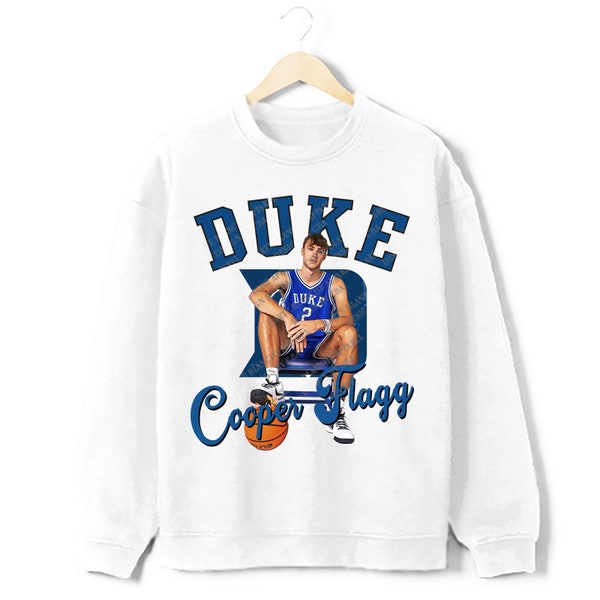 Cooper Flagg College Vintage Style Basketball 90er Grafikdesign Rundhals-Sweatshirt