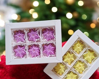 ozdoby świąteczne - pudełko na czekoladki - luksusowa belgijska czekolada - sekretny Mikołaj - prezent na Boże Narodzenie - prezent unisex - gwiazdka świąteczna - bańki mydlane