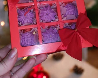 Świąteczne ozdoby czekoladowe - świąteczny zestaw prezentowy z czekoladą - wyjątkowy prezent świąteczny, sekretny Mikołaj - świąteczne smakołyki - świąteczne bańki mydlane