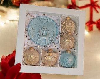 Świąteczne ozdoby czekoladowe - świąteczny zestaw prezentowy z czekoladą - wyjątkowy prezent świąteczny, sekretny Mikołaj - świąteczne smakołyki - świąteczne bańki mydlane