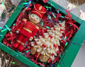 Tajemniczy Mikołaj-Czekolada-Dziadek do orzechów-Choinka-pudełko prezentowe - Spersonalizowany prezent-słodycze - Wyjątkowy prezent