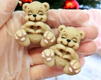 Pudełko ze smakołykami - Belgijski Czekoladowy Miś - Wyjątkowy Prezent - Spersonalizowany Prezent Świąteczny - Czekoladowe Figurki Misiaka