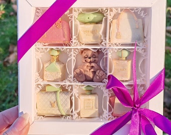 Zestaw luksusowych czekoladek belgijskich - prezent dla niej - dziękuję - Dzień Matki - niespodzianka - Wielkanoc - ręcznie robiony - personalizowany prezent - urodziny - miś - kwiaty - słodycze