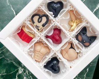 Prezent na Walentynki- prezent dla niej-dla niego-prezenty dla dorosłych-18+-czekoladowe penisy-BDSM-czekoladowa cipka-produkty dla dojrzałych-penis-figurki waginy-część kury