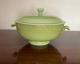 chartreuse fiestaware covered casserole