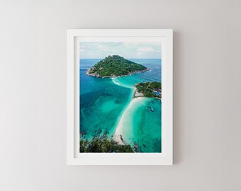 Koh Tao Island Print: Thailand Travel Photography, Minimalist Art