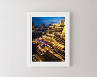 Bangkok Icon Siam Print, Thailand Landscape Photography, Minimalist Wall Art, Travel Poster