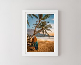 Phuket Patong beach Print, Thailand Landscape Photography, Minimalist Wall Art, Travel Poster