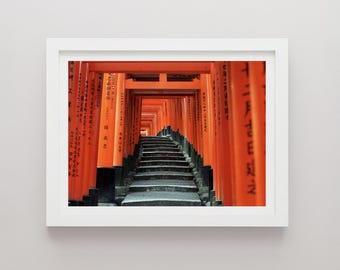 Kyoto Japan Fushimi Inari Shrine Print, Japan Landscape Photography, Minimalist Wall Art, Travel Poster