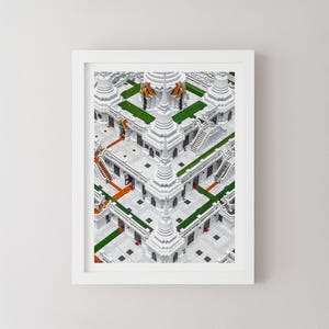 Bangkok Wat Asokaram Temple Print, Thailand Landscape Photography, Minimalist Wall Art, Travel Poster