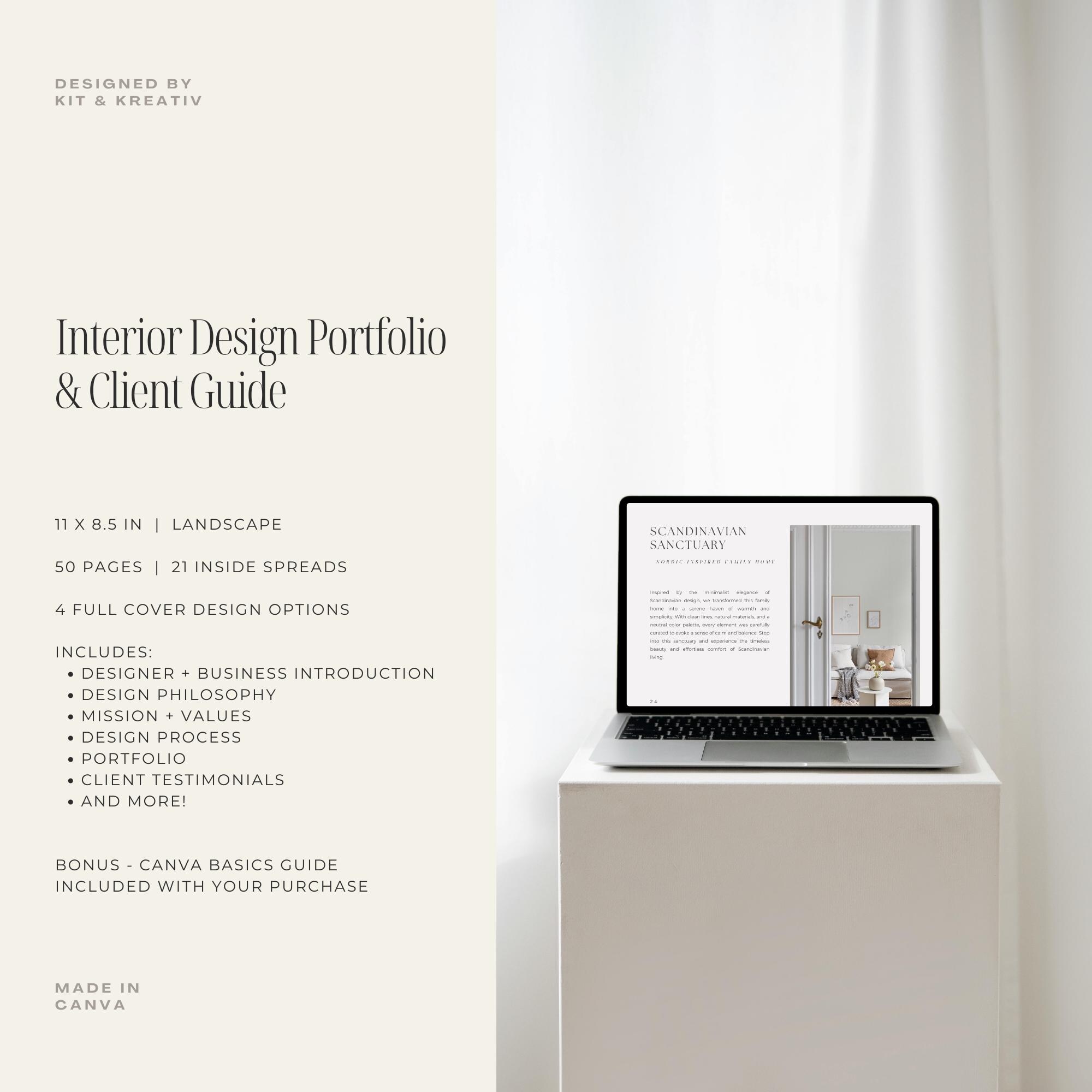 Interior Designer Portfolio Template Design Client Presentation ...