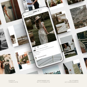 Photography Business Instagram Carousel Template Bundle Photographer Social Media Templates for Content Creator IG Carousel Post Templates