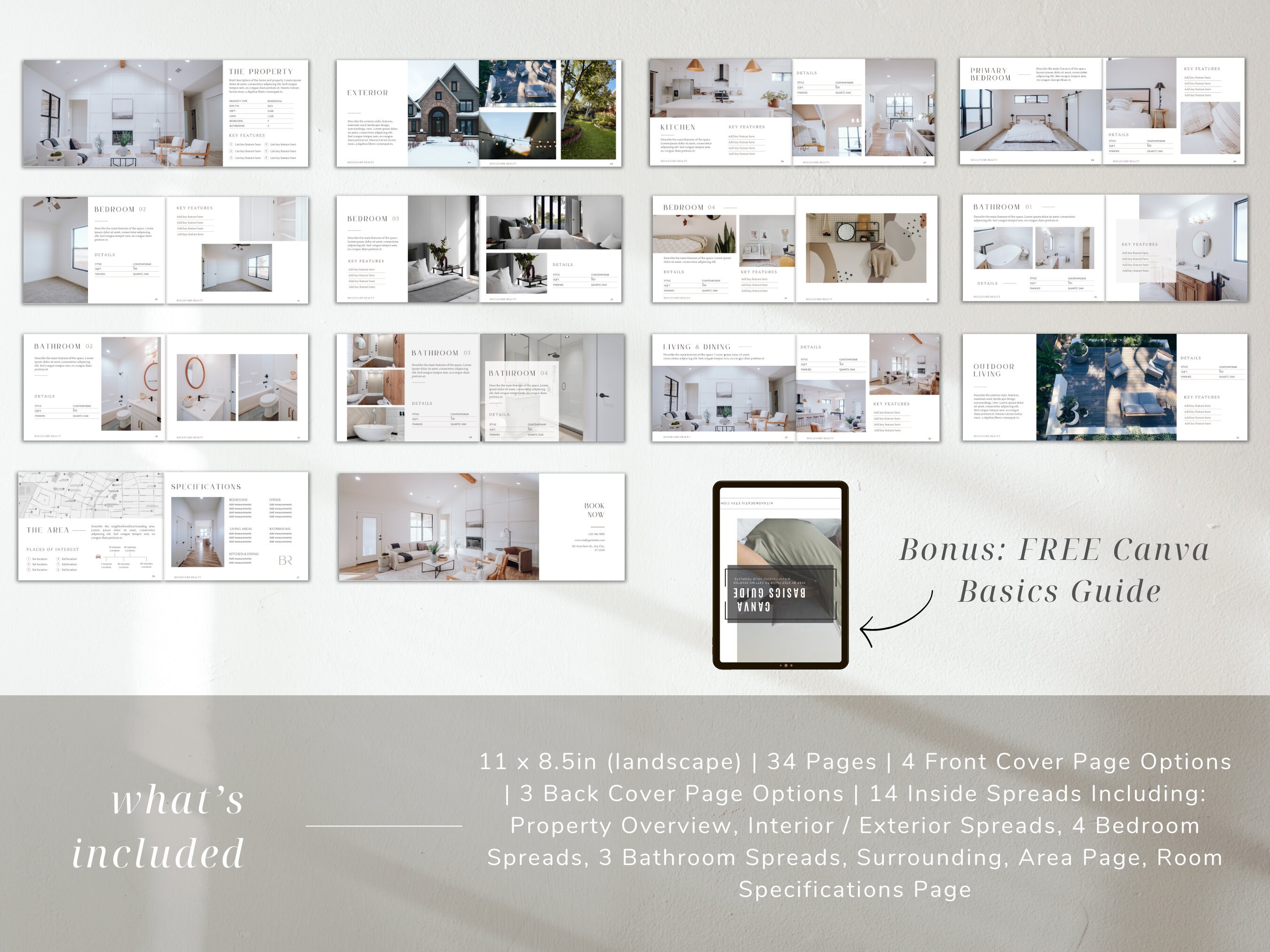 Minimal Luxury Property Brochure Real Estate Listing Booklet Modern