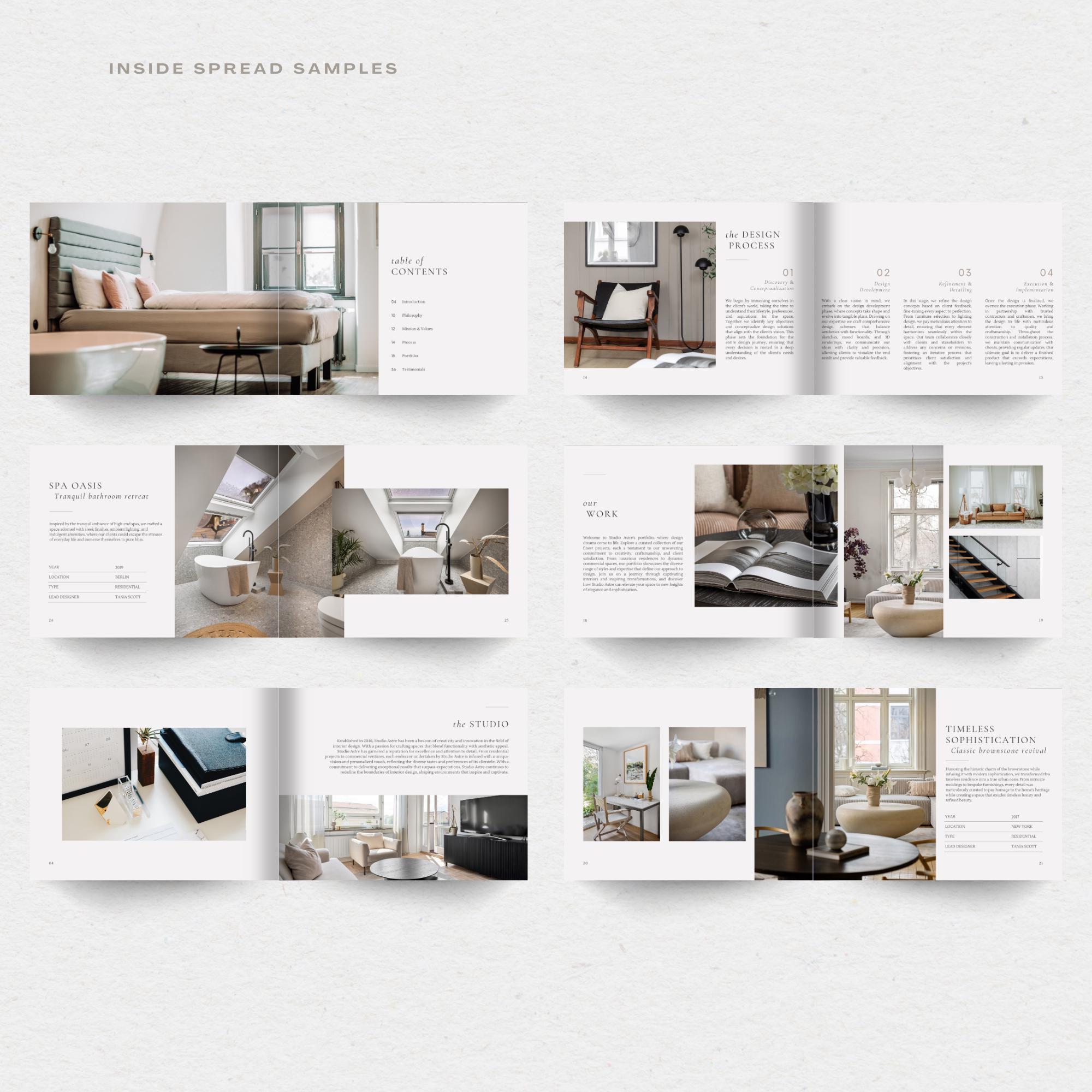 Interior Design Portfolio Minimal Aesthetic Designer Portfolio Template ...