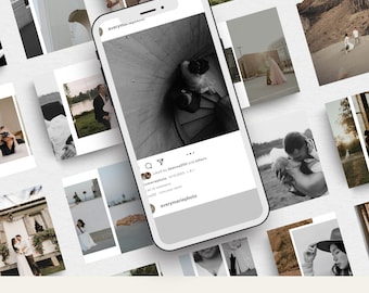 Paquete de plantillas de carrusel de Instagram para empresas de fotografía Plantillas de redes sociales para fotógrafos para creadores de contenido Plantillas de publicaciones de carrusel de Instagram