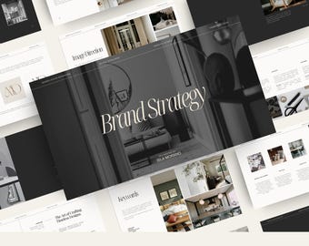 Brand Strategy Template Branding Guidelines Presentation Beautifully Branded Strategy Guide Template Brand Kit Custom-Branded Strategy Guide