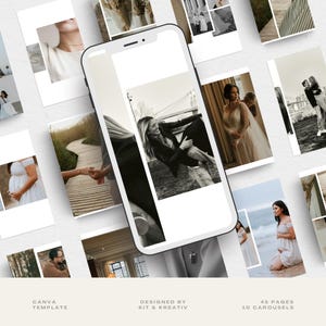Instagram Carousel Story Template Bundle Photographer Social Media Templates Content Creator IG Carousel Instagram Story Template Wedding IG
