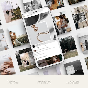 Photography Business Instagram Carousel Template Bundle Photographer Social Media Templates for Content Creator IG Carousel Post Templates