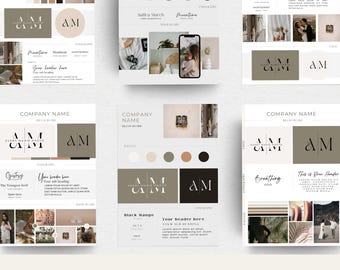 Brand Board Template Bundle for Brand Strategists Editable Canva Branding Kit Templates Mood Boards Logo Presentation Branding Guidelines
