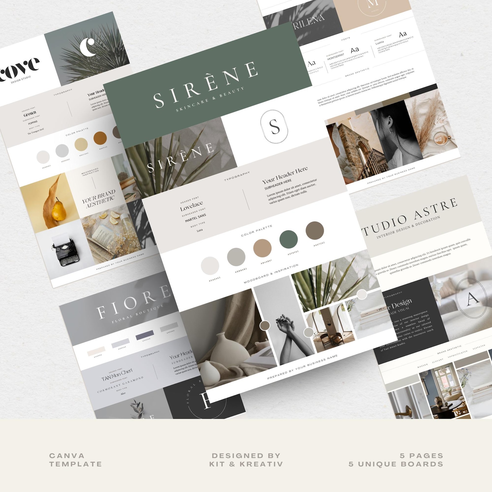 Brand Board Template Bundle for Brand Strategists Editable Canva ...