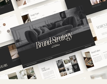 Brand Strategy Template: Branding Guidelines Presentation (Canva, 50 Pages)