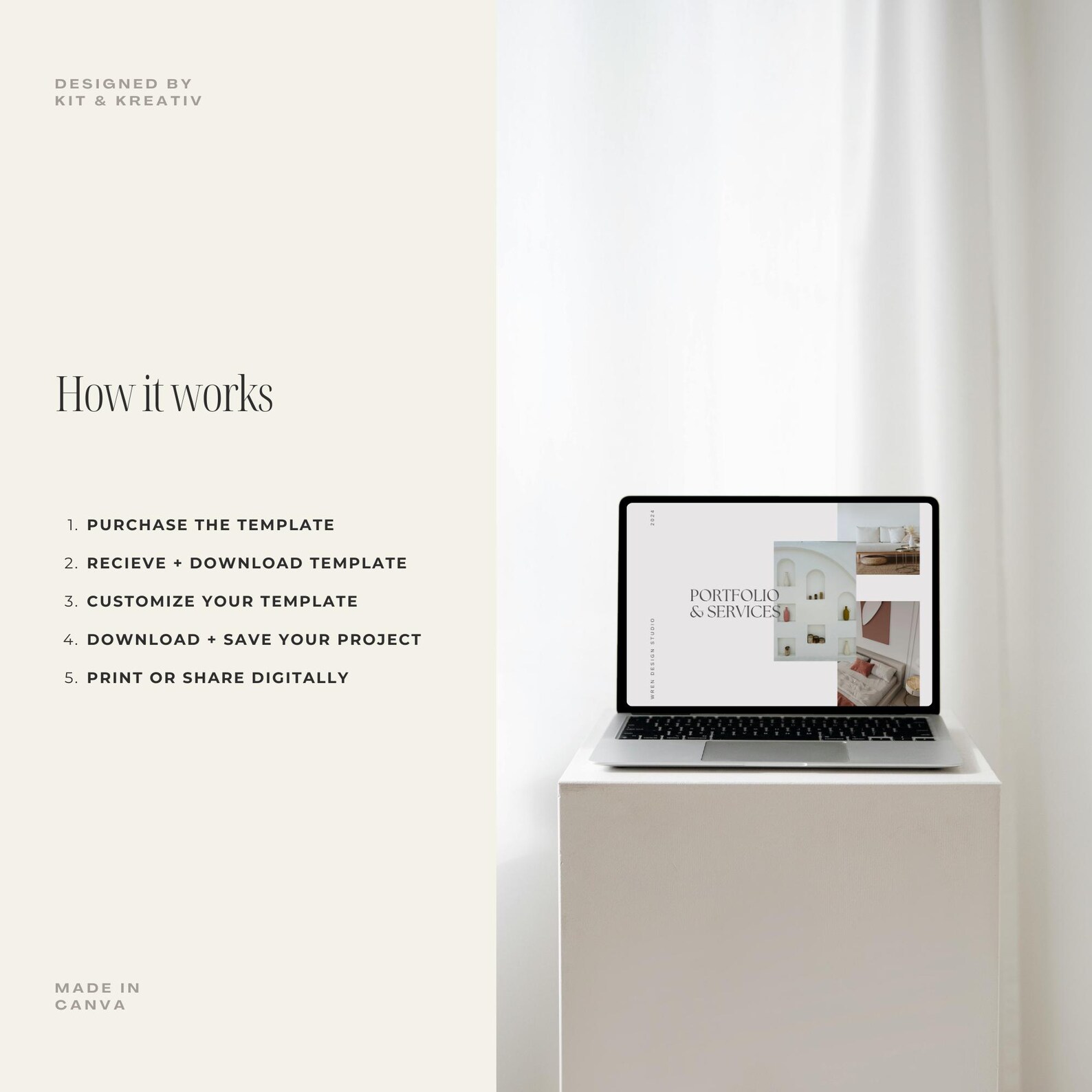 Interior Designer Portfolio Template Design Client Presentation ...