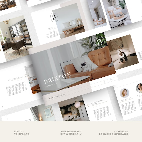 Interior Design Portfolio Beautifully Designed Client Guide Interior Decorator Portfolio Template Interior Design E-Portfolio Template
