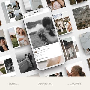 Photography Business Instagram Carousel Template Bundle Photographer Social Media Templates for Content Creator IG Carousel Post Templates